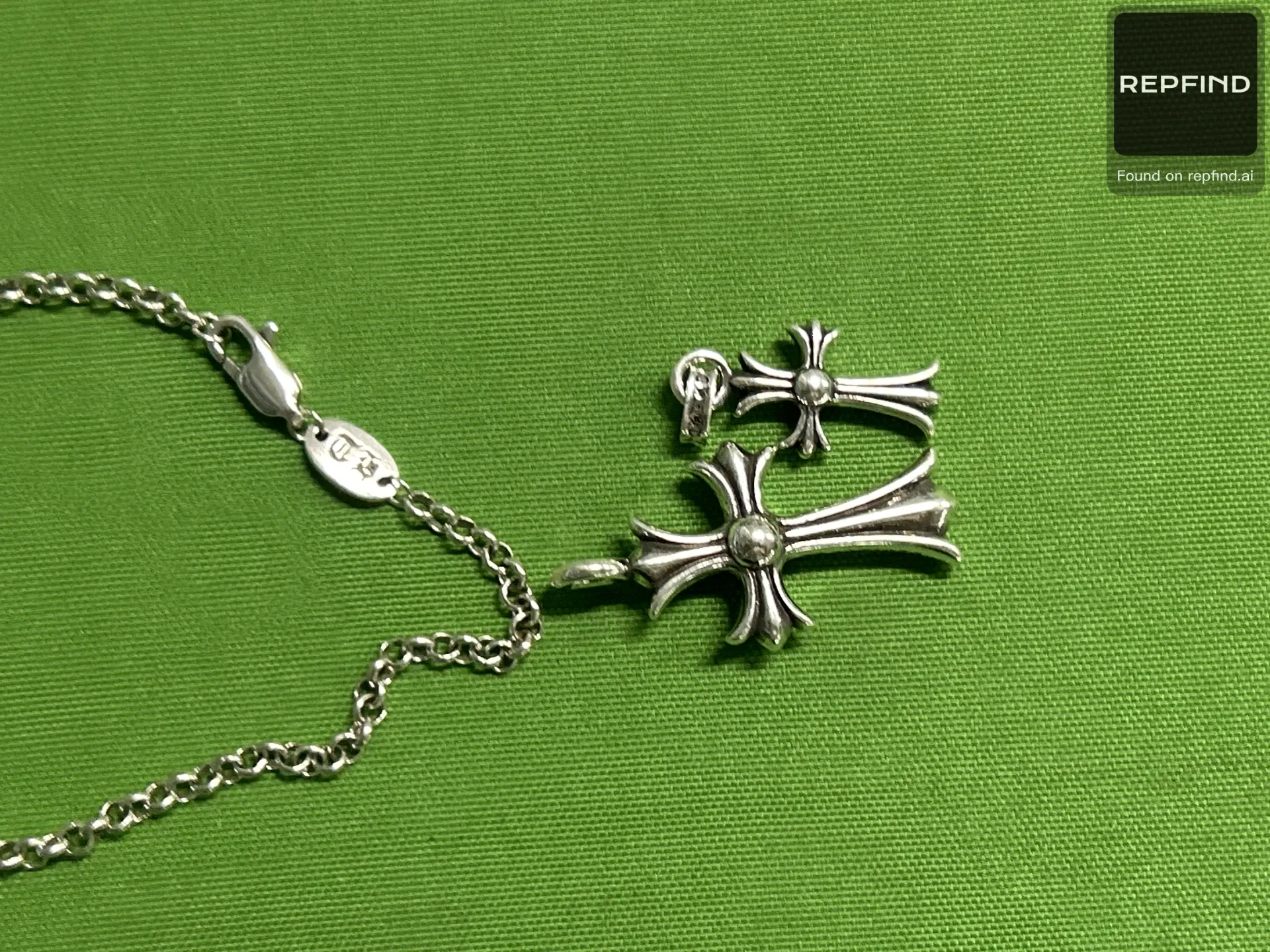 Twin Cross Pendant Necklace -2