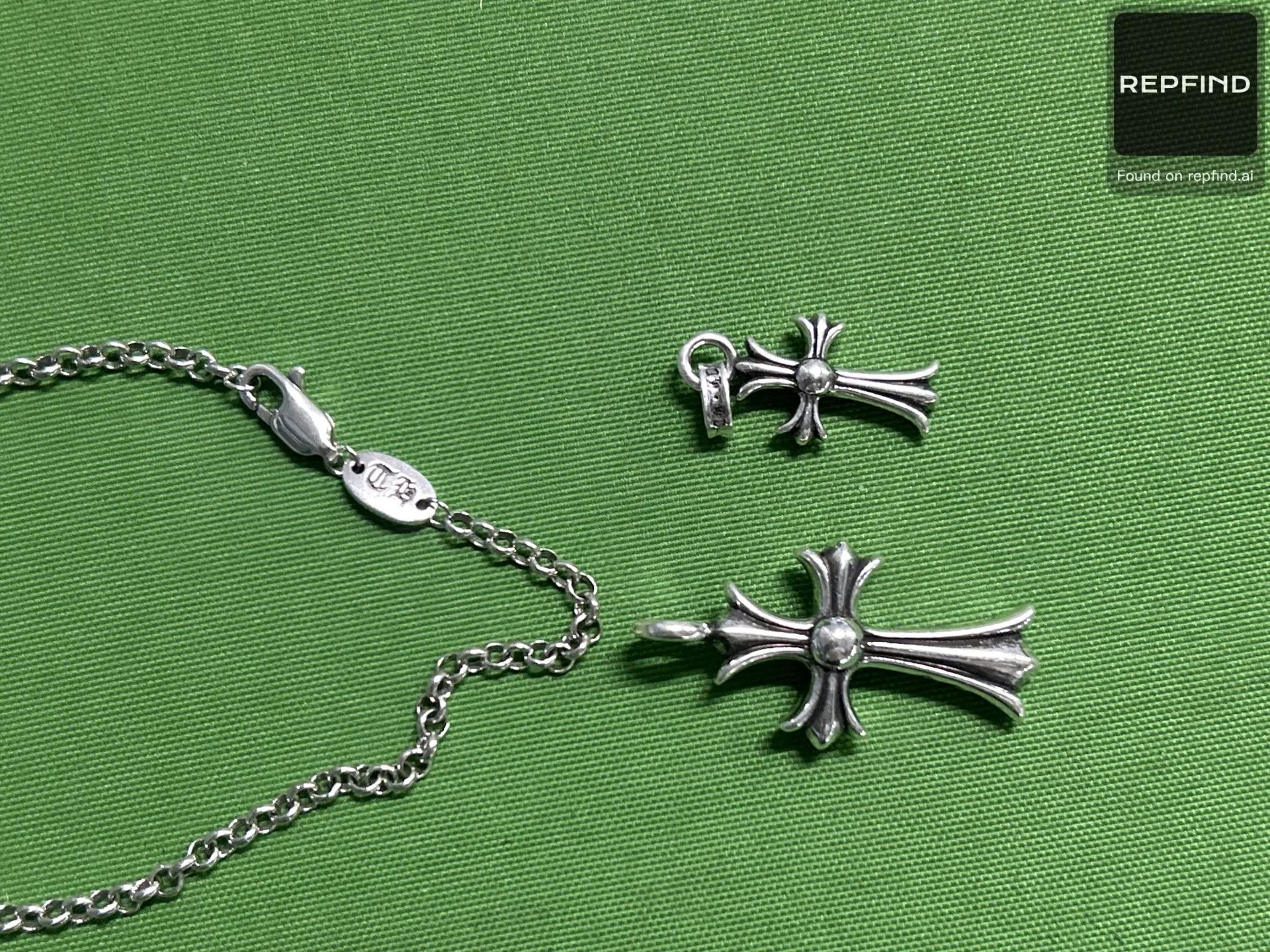 Twin Cross Pendant Necklace -3