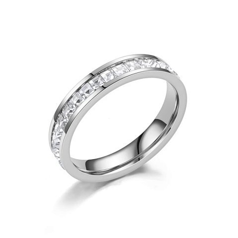 Stone-Set Slim Band Ring