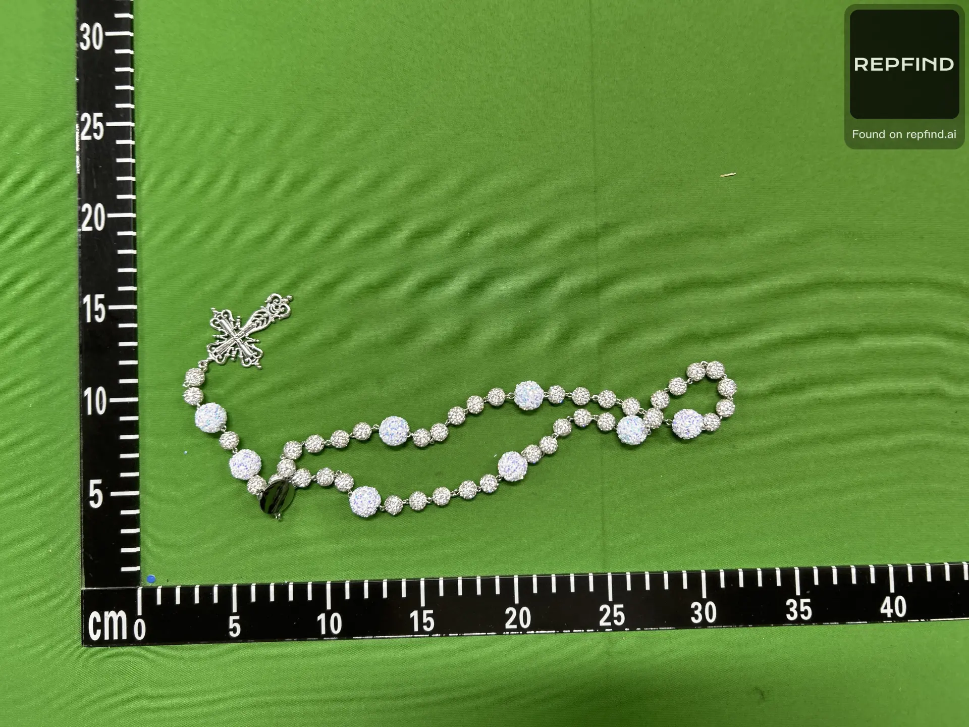 Sparkling Bead Rosary Necklace -2