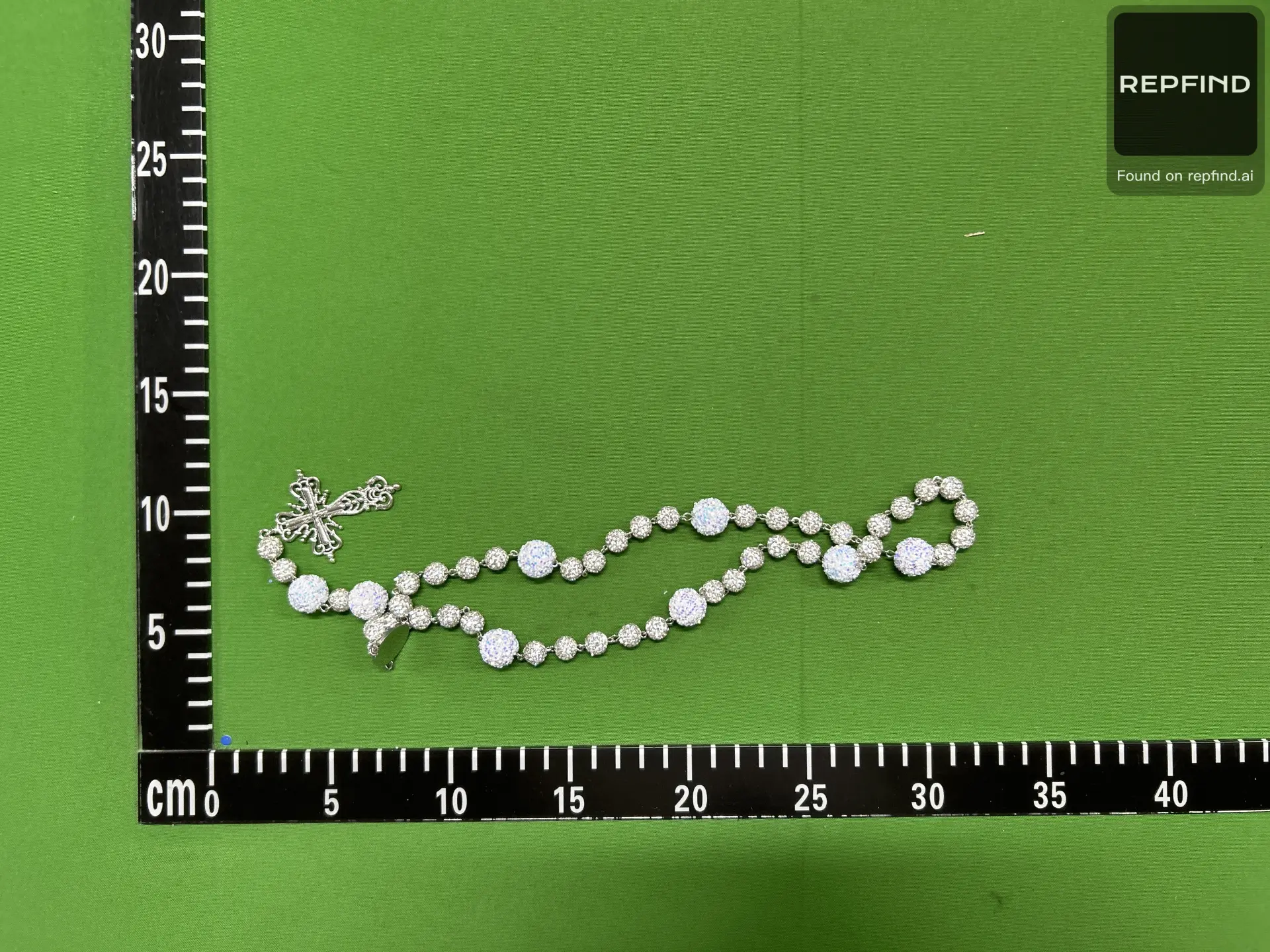 Sparkling Bead Rosary Necklace -4