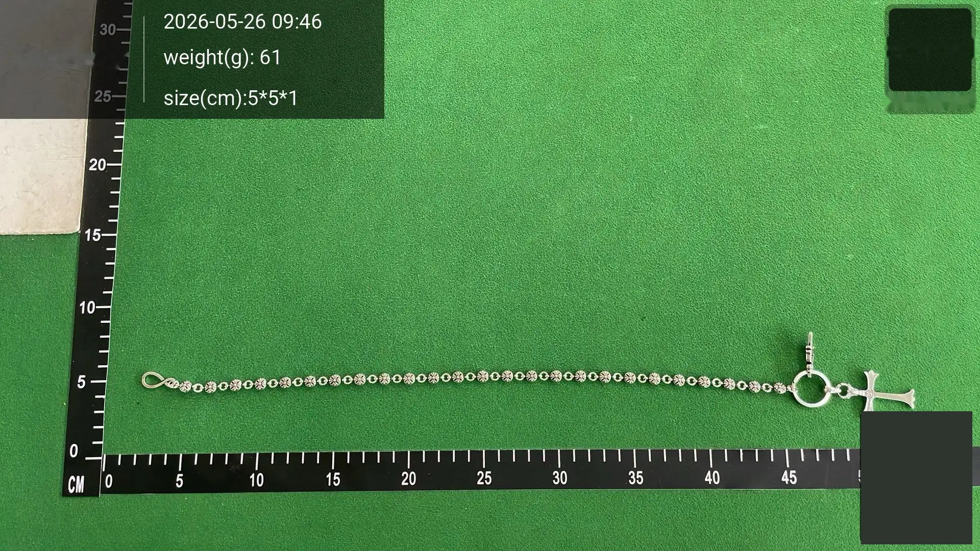 Cross and Bead Wallet Chain -3