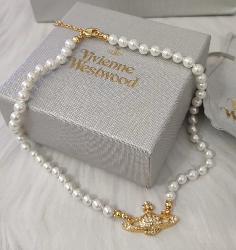 Pearl-Effect Orb Necklace - 02