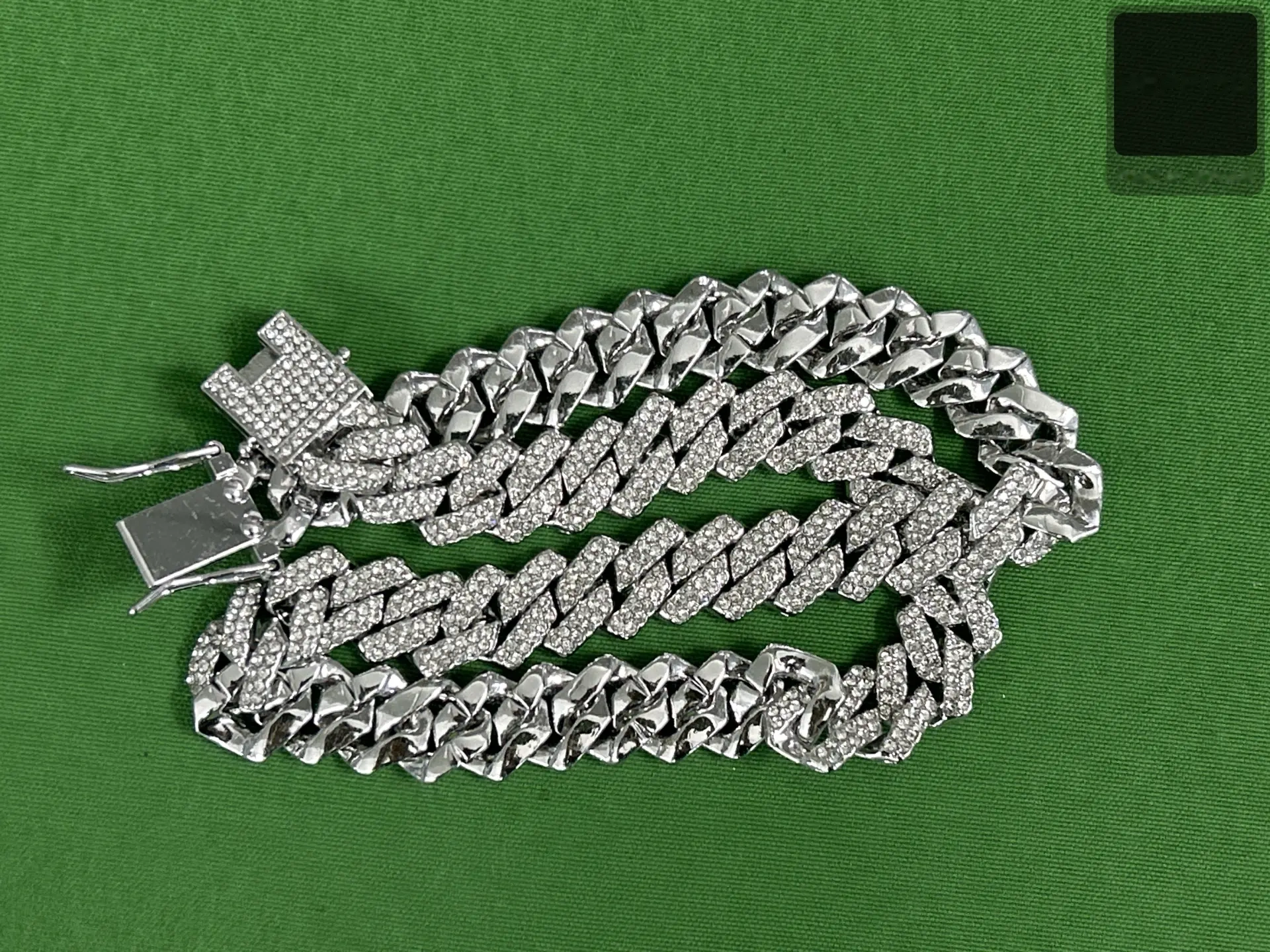Stone-Set Cuban Link Necklace -4