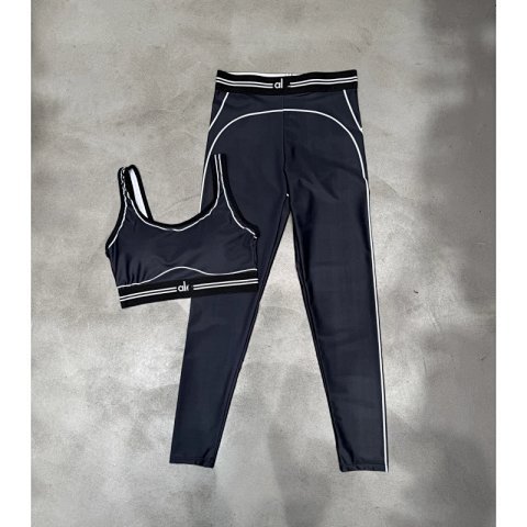 Contrast-Trim Sports Bra and L