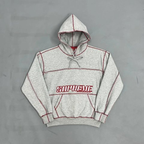Contrast-Stitch Hoodie and Swe