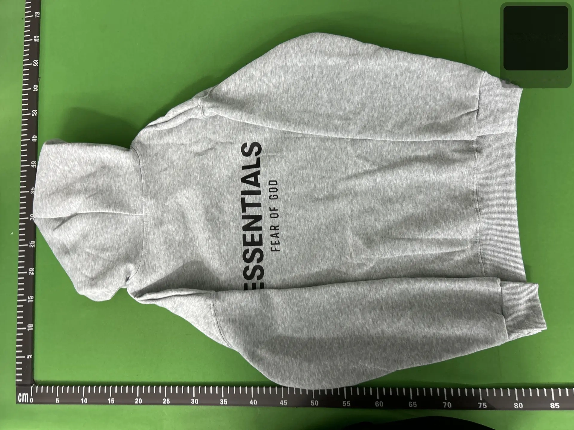 Flocked-Letter Pullover Hoodie -4