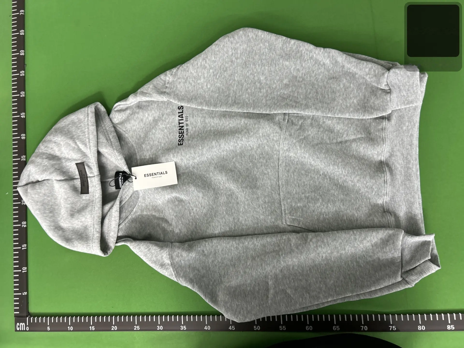 Flocked-Letter Pullover Hoodie -5
