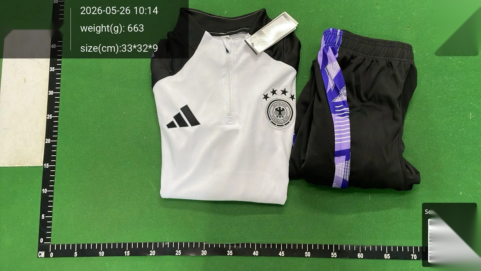 Half-Zip Football Training Top and Trousers Set -5
