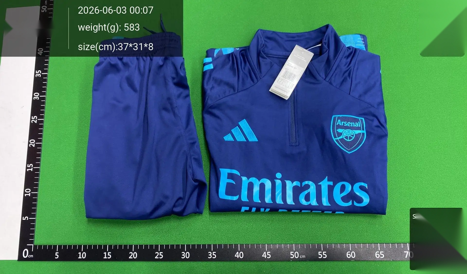 Half-Zip Football Training Top and Trousers Set -5