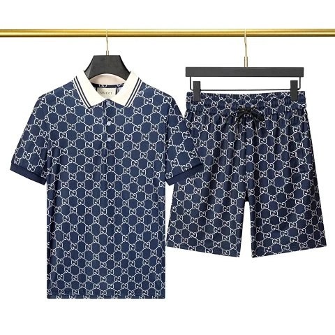Patterned Shirt and Shorts Set