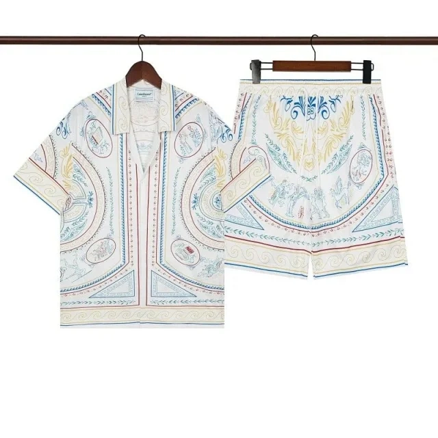 Patterned Short-Sleeve Shirt and Shorts Collection -3