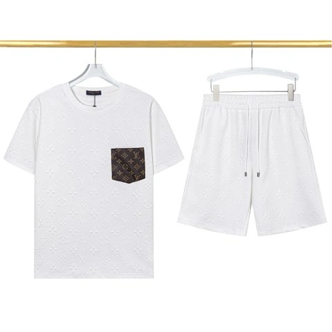 Pocket T-Shirt and Shorts Set - 008