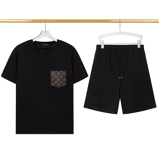 Pocket T-Shirt and Shorts Set - 008 -3