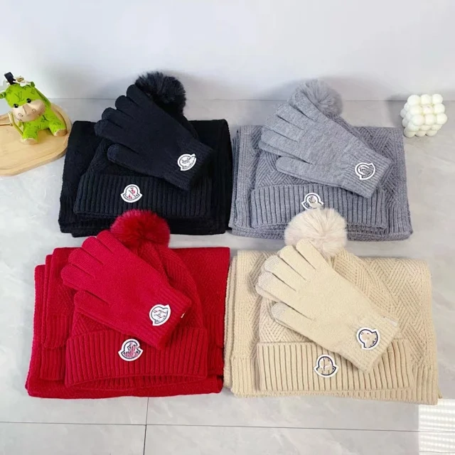 Knit Beanie and Scarf Set -3