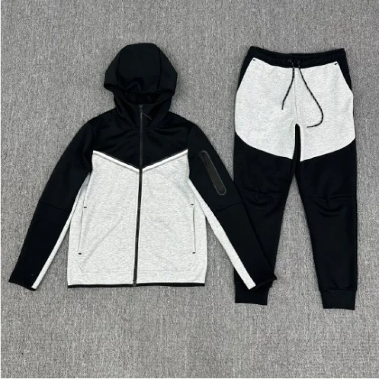 Zip Hoodie and Jogger Set - 025 -2