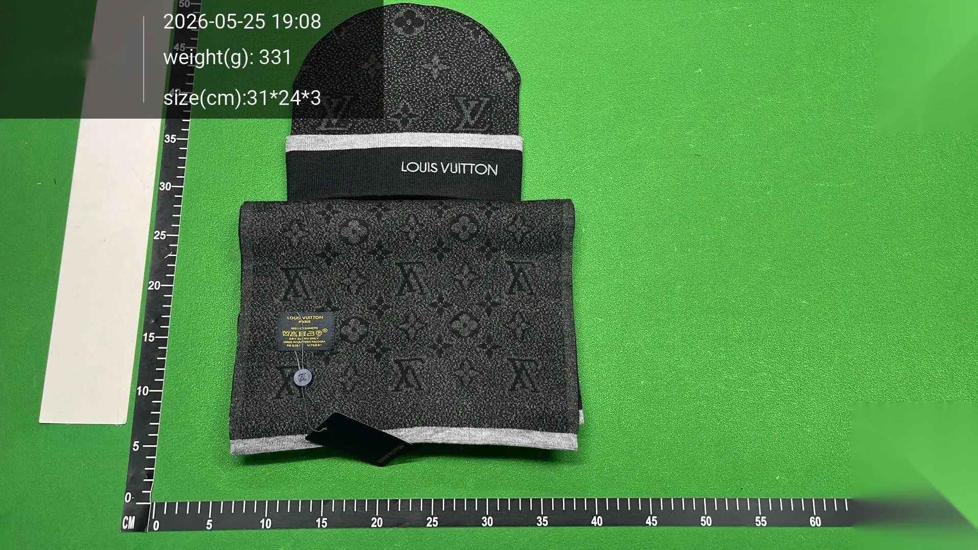 Patterned Knit Beanie and Scarf Set - T202 -3