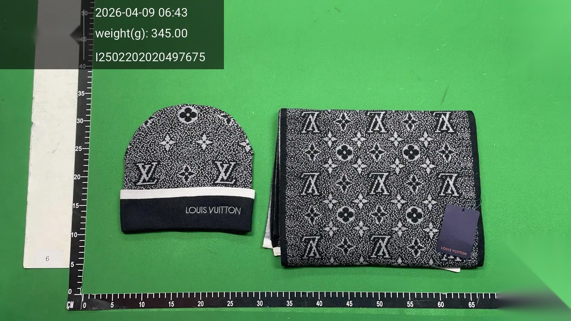 Patterned Knit Beanie and Scarf Set - T202 -5
