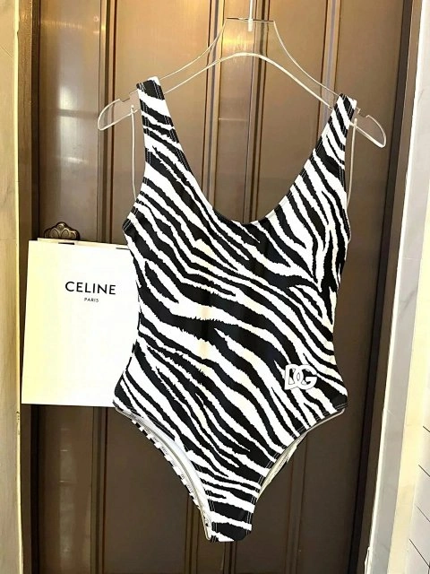 Printed One-Piece Swimsuit - 0
