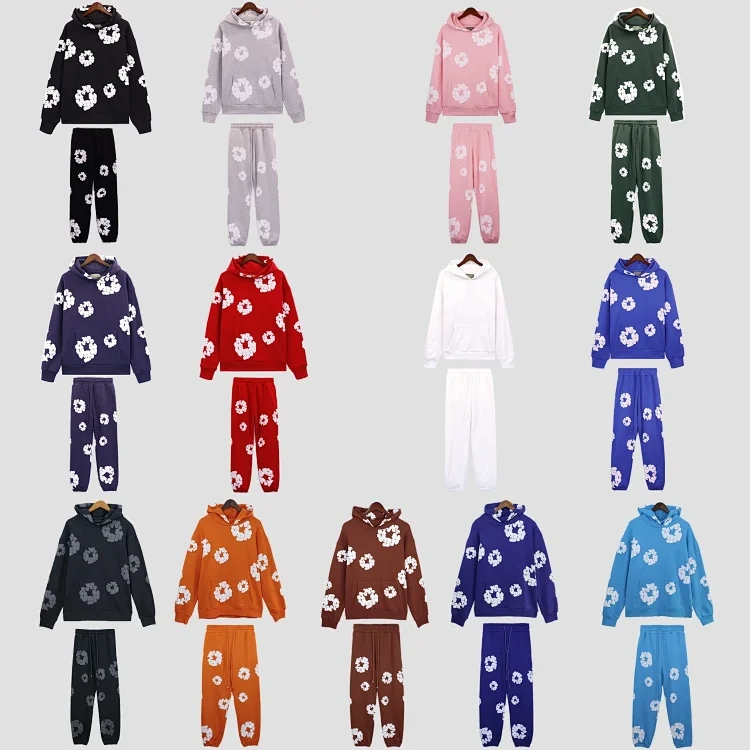 Floral-Print Hoodie and Jogger Set -2