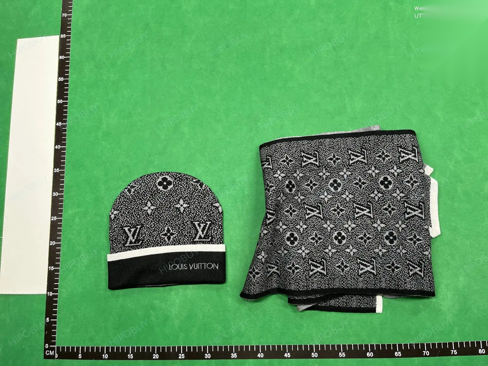 Patterned Beanie and Scarf Set - T202 -3