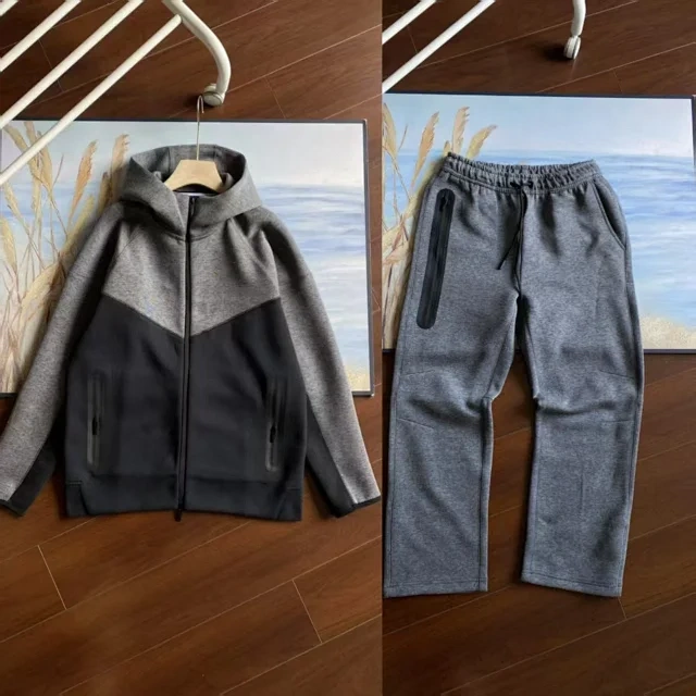 Color-Block Zip Hoodie and Jogger Set -5