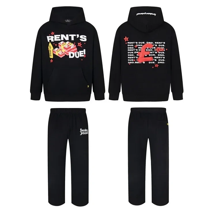 Star-Graphic Hoodie and Jogger Set -2