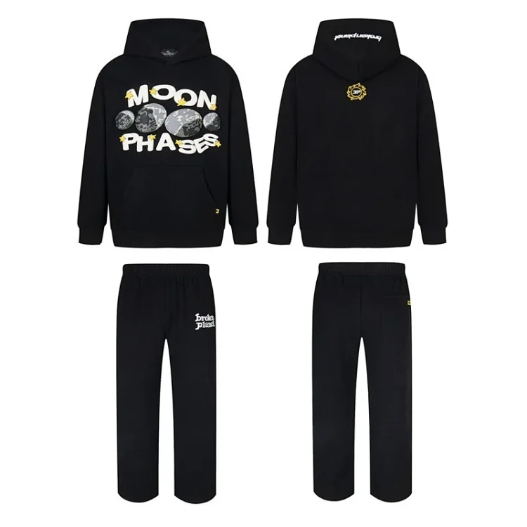 Star-Graphic Hoodie and Jogger Set -3