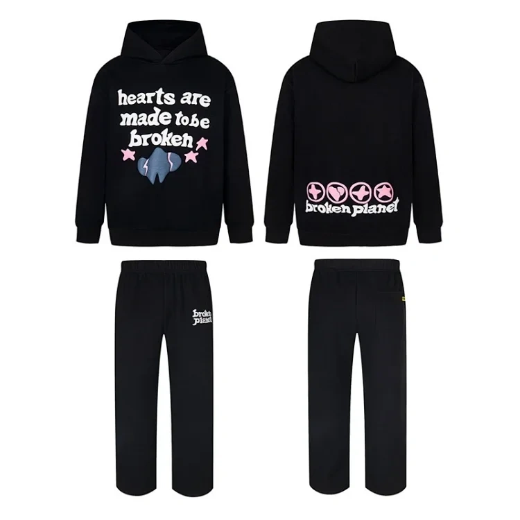 Star-Graphic Hoodie and Jogger Set -4