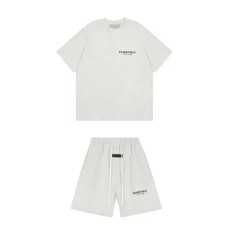 Letter-Print T-Shirt and Shorts Set -2