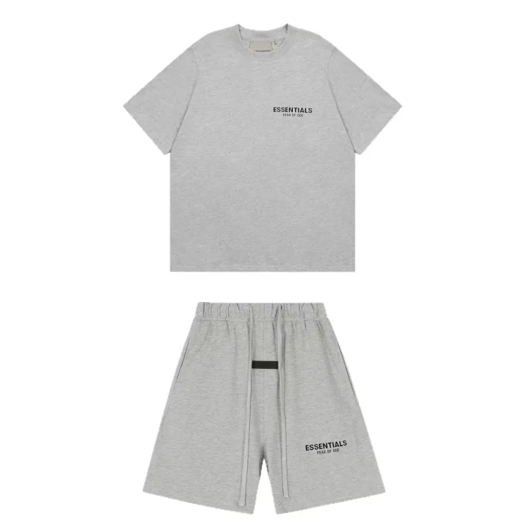 Letter-Print T-Shirt and Shorts Set -4