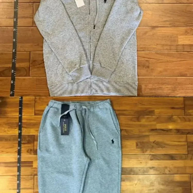 Zip Hoodie and Jogger Set - 008 -6
