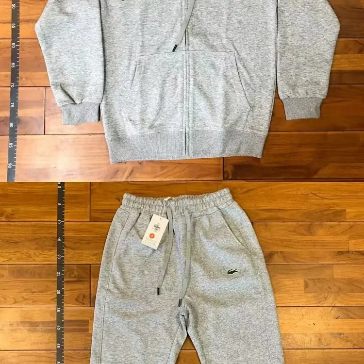 Zip Hoodie and Jogger Set - 008 -3