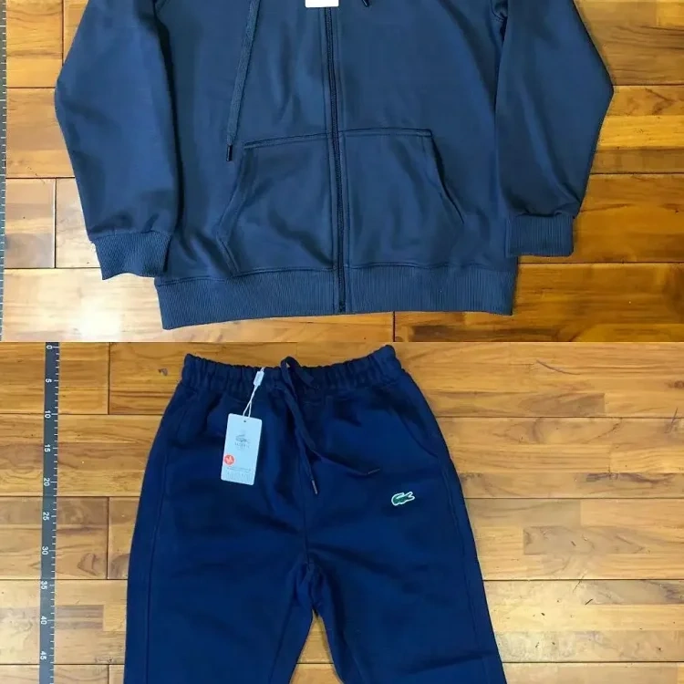 Zip Hoodie and Jogger Set - 008 -4