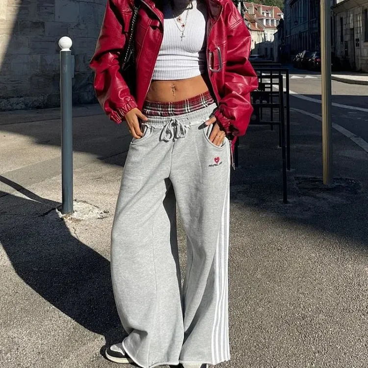 Layered-Waistband Jogger Pants -3
