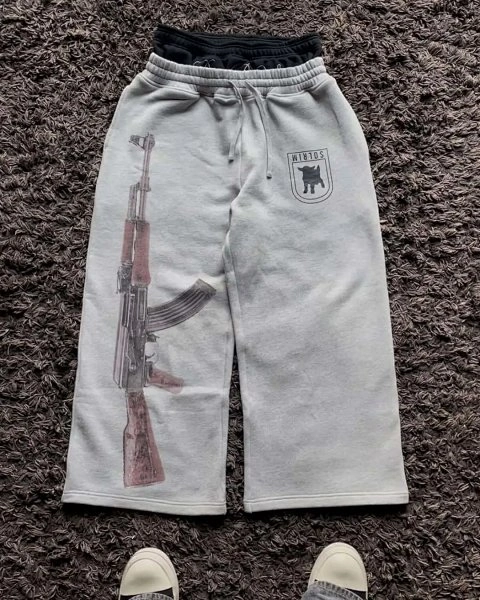 Double-Waistband Graphic Jogge