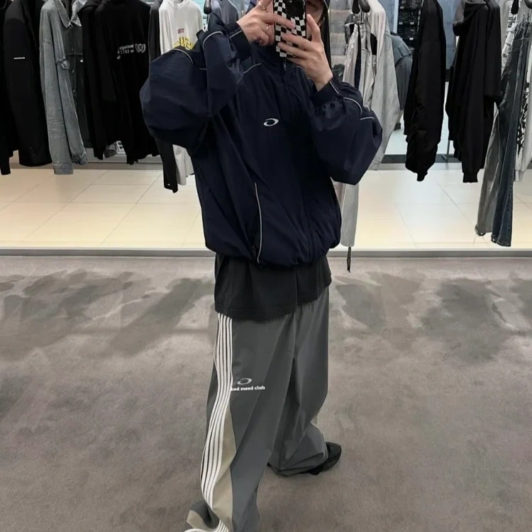 Double-Waistband Side-Stripe Track Pants -3