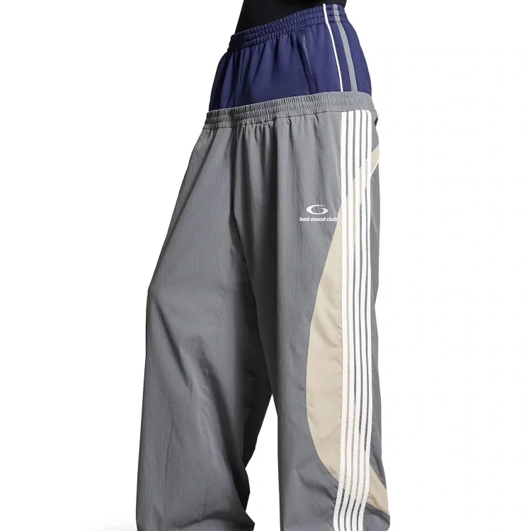 Double-Waistband Side-Stripe Track Pants -5
