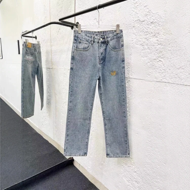 Distressed Straight-Leg Jeans Collection -5