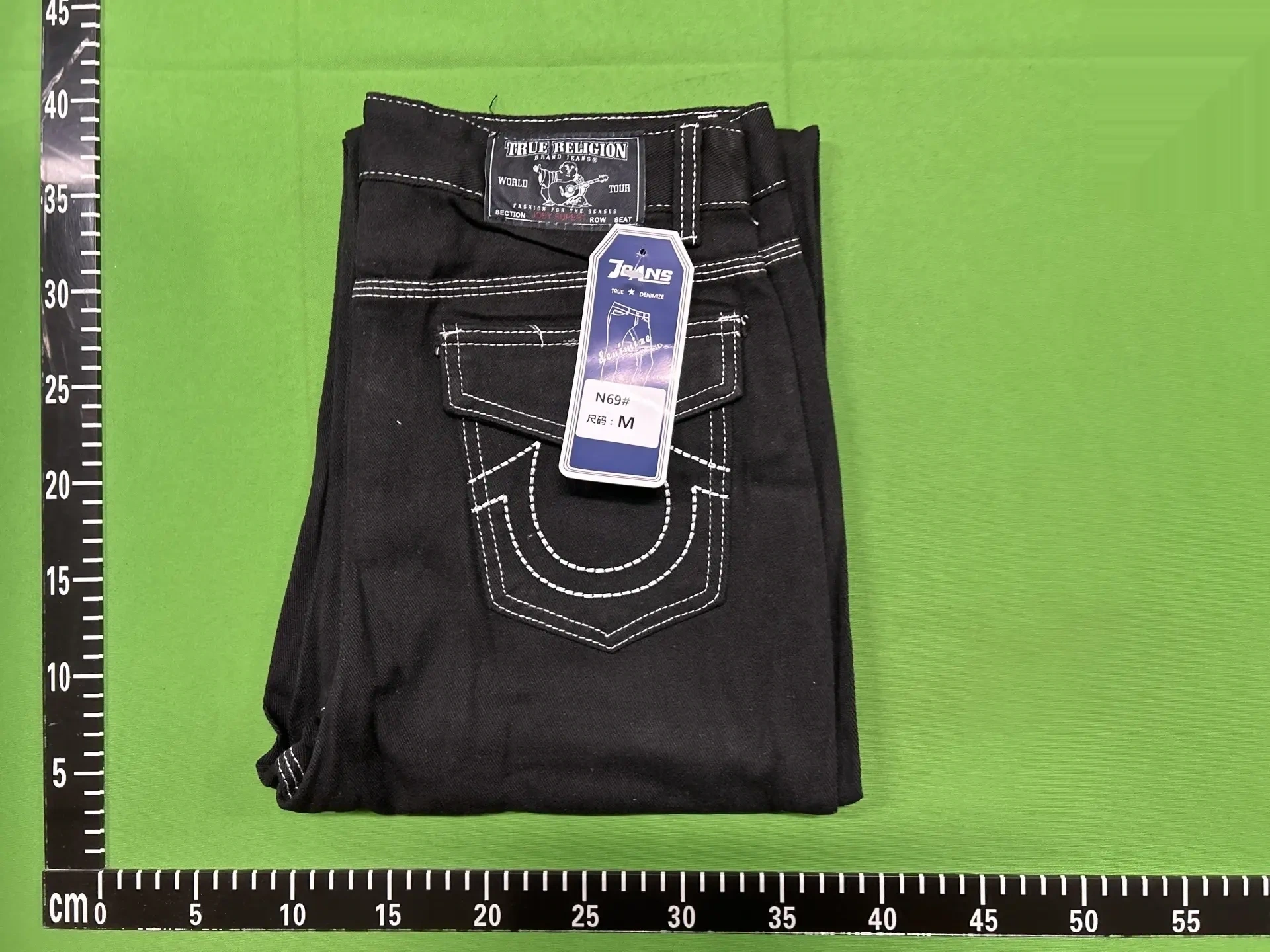 Contrast-Stitch Straight-Leg Jeans -2