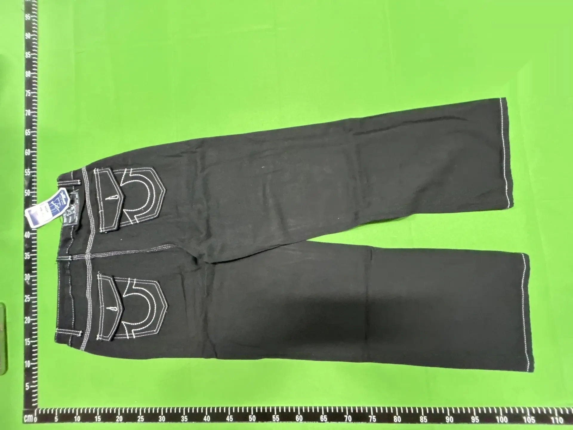 Contrast-Stitch Straight-Leg Jeans -5