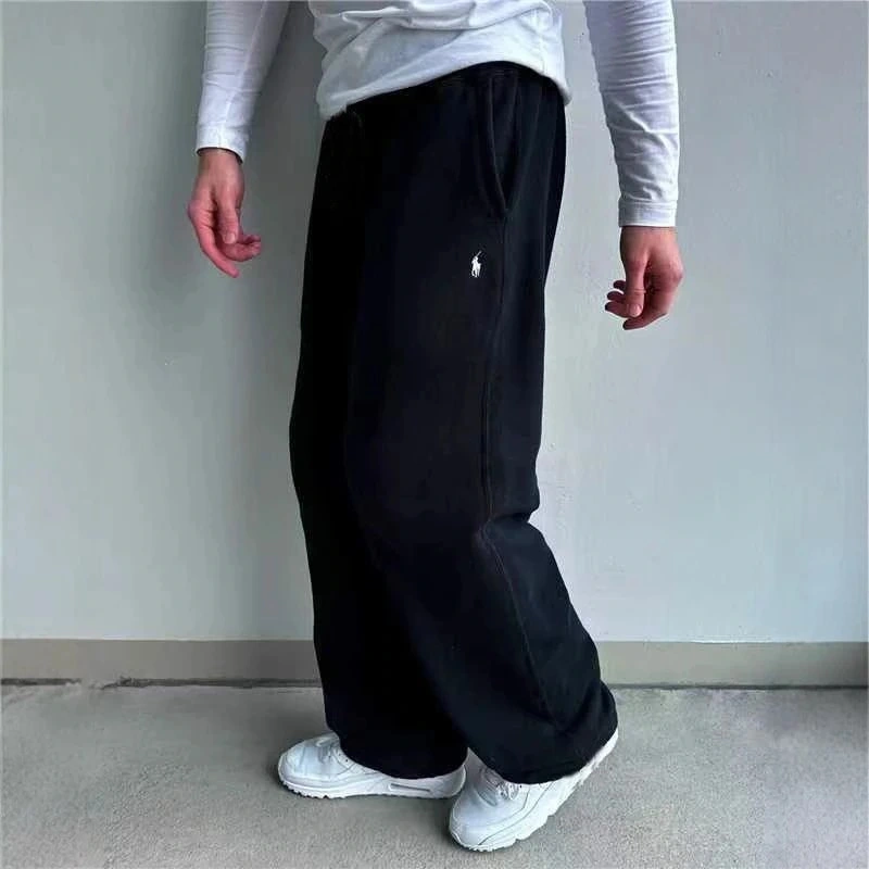 Elastic-Waist Wide-Leg Sweatpa