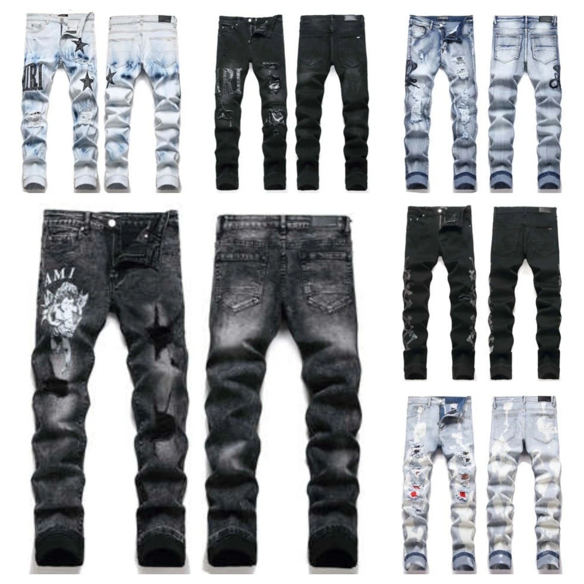 Distressed Jeans Collection - 
