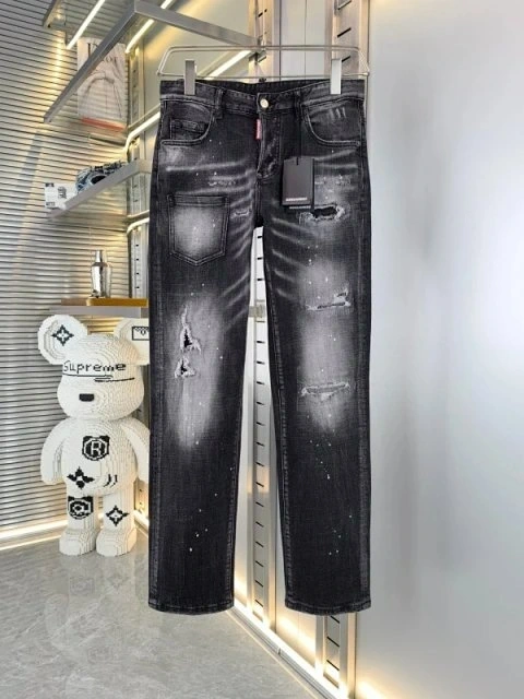 Washed Straight-Leg Jeans