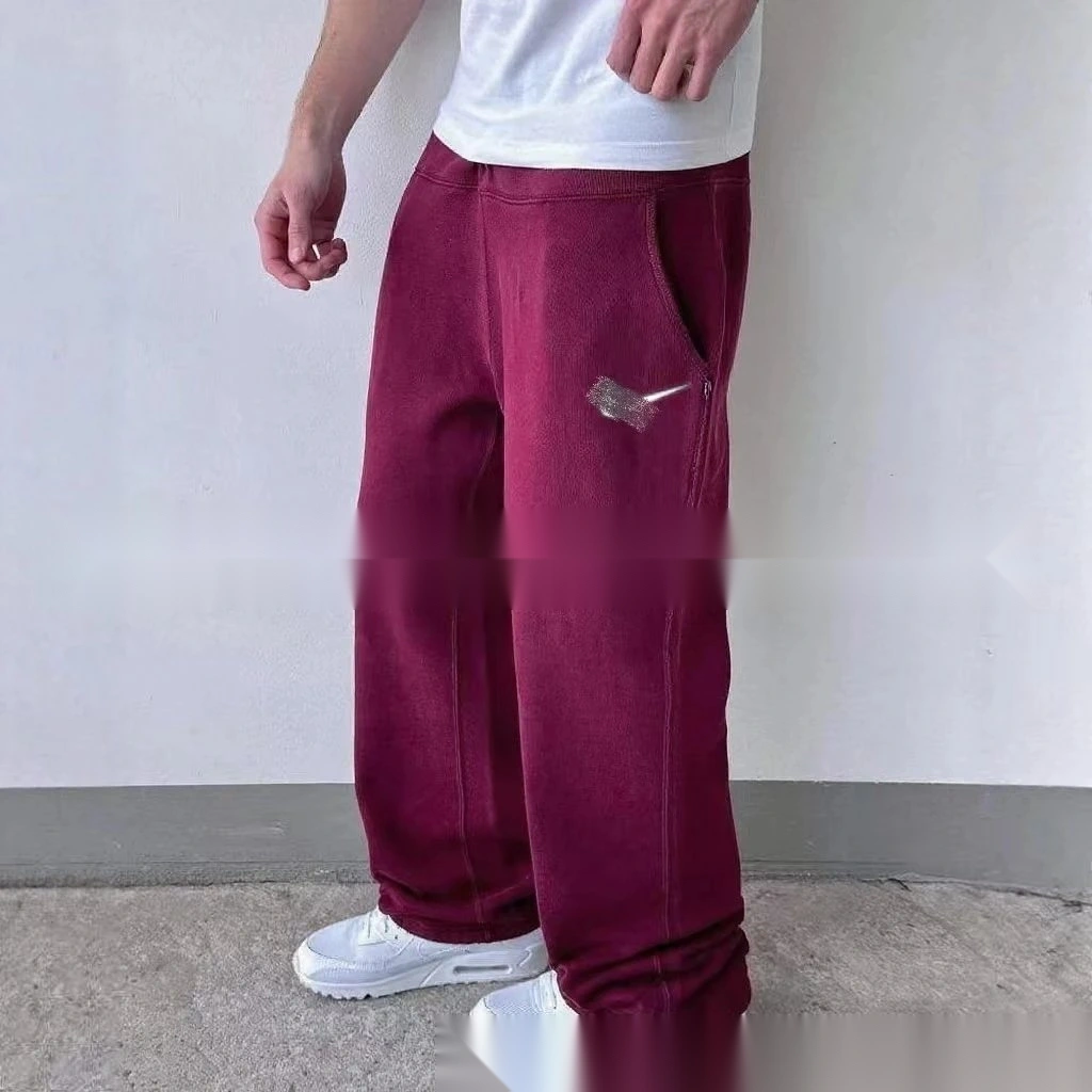 Embroidered Wide-Leg Sweatpant