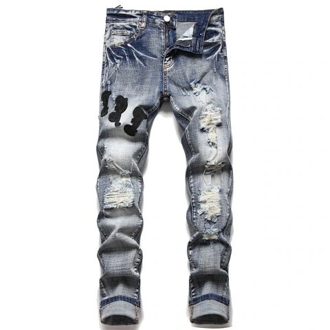 Patchwork Ripped Jeans Collection -5