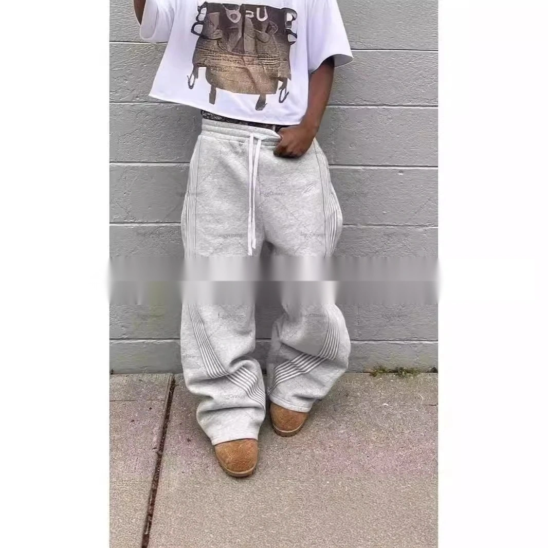 Side-Stripe Wide-Leg Sweatpant