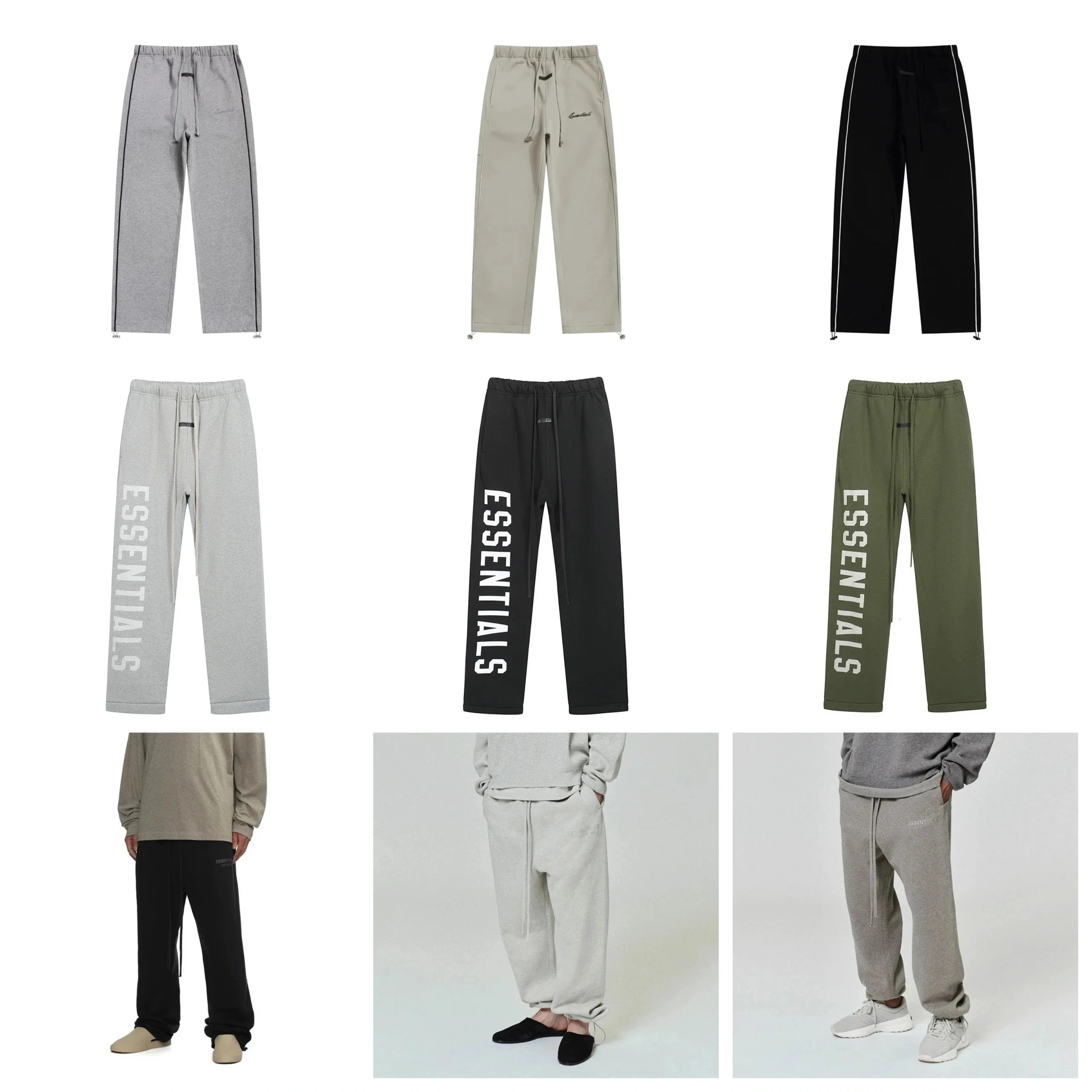 Drawstring Straight-Leg Sweatp