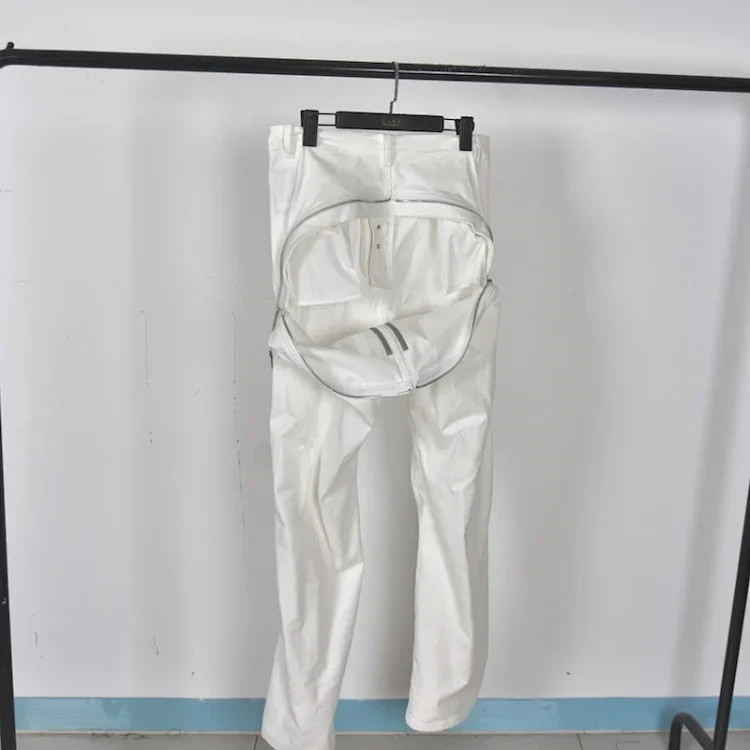 Zip-Detail Flared Trousers -3