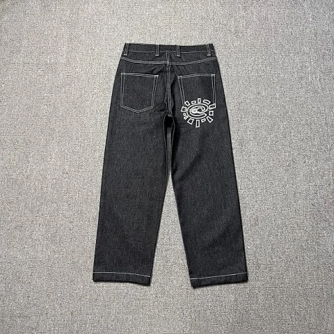 Embroidered Wide-Leg Jeans - 4